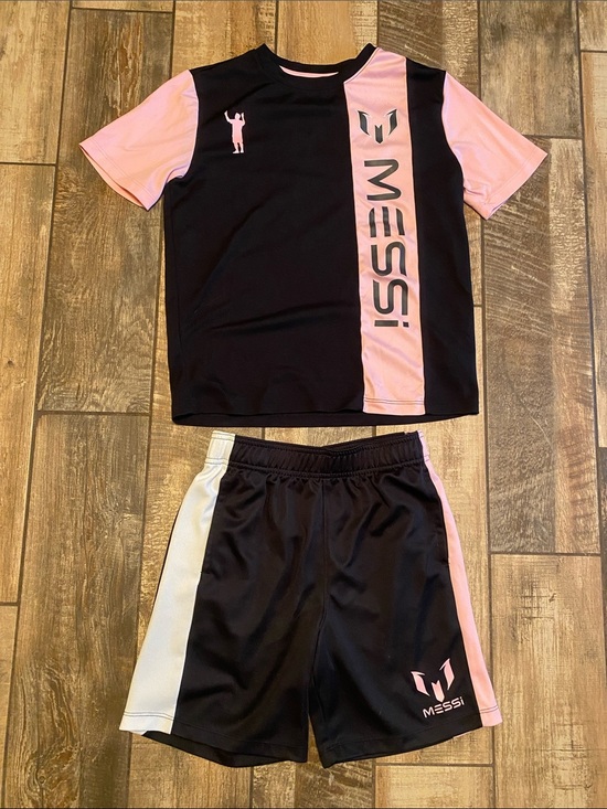 Messi Other - Messi Kids' Black & Pink Athletic Shirt and Shorts Set